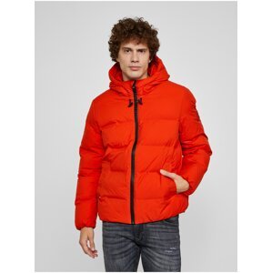 Red Men's Quilted Jacket Tommy Hilfiger Motion Hooded - Men