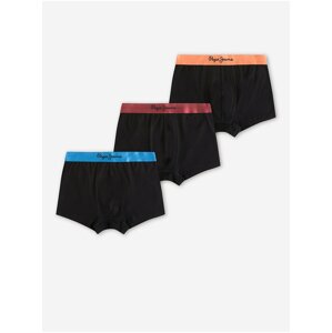 Set of three men's boxers in black Pepe Jeans Elrod - Men