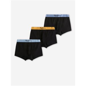 Set of three men's boxers in black Pepe Jeans Elrod - Men