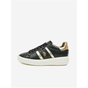 Gold and Black Women's Leather Shoes U.S. Polo Assn. - Women