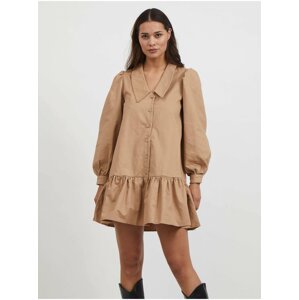 Light Brown Shirt Dress VILA Eve - Women