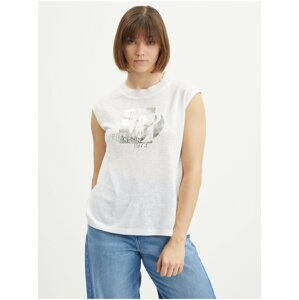 White Women's T-shirt with Pepe Jeans Avis - Women
