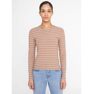 Brown Striped T-Shirt Noisy May Stevie - Women