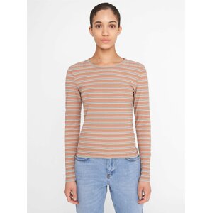 Brown Striped T-Shirt Noisy May Stevie - Women