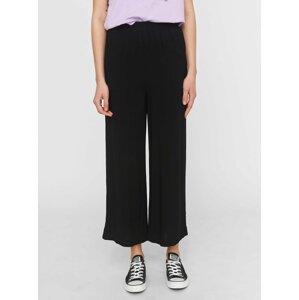 Black Women's Cropped Wide Trousers Noisy May Fiona - Women