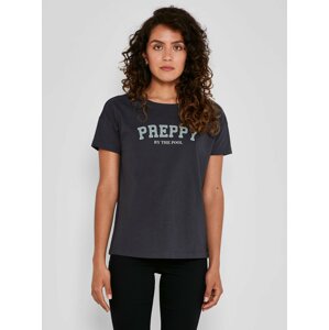 Dark grey T-shirt with Noisy May Preppy - Women