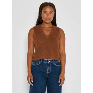 Brown sweater vest Noisy May Rossita - Women