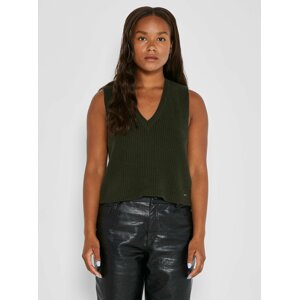 Khaki sweater vest Noisy May Rossita - Women