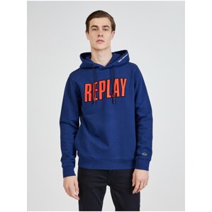 Blue Mens Hoodie Replay - Men