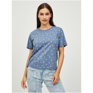 Dark blue women's patterned T-Shirt Noisy May Alice - Women