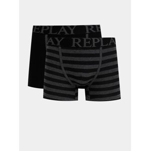 Set of two black boxers Replay - Men