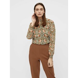 Khaki patterned blouse . OBJECT Steph Dalila - Women