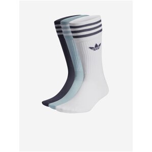 adidas Originals Set of three pairs of women's socks in white, light blue and black - Ladies