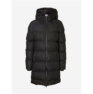 Black Women's Quilted Leatherette Coat with Noisy May Finish - Women