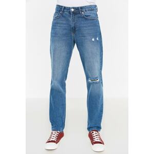 Trendyol Navy Blue Men's Essential Fit Destroyed Jeans