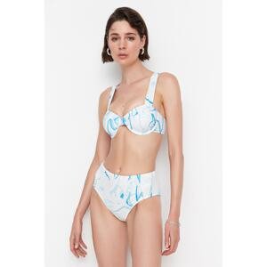 Trendyol Bikini Top - Blau - Unifarben