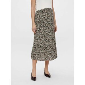 Black Floral Materie Midi Skirt Mama.licious Phina - Women