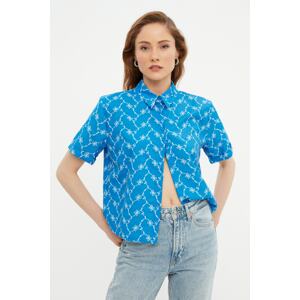 Trendyol Shirt - Navy blue - Regular fit