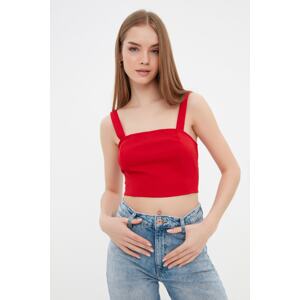 Trendyol Red Strap Crop Blouse