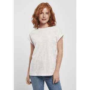 Women's T-shirt with extended shoulder light grey