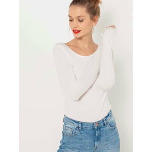 White T-shirt with translucent detail on the back CAMAIEU - Women