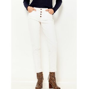 White trimmed slim fit pants CAMAIEU - Women