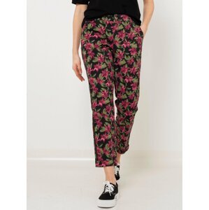 Black floral trousers CAMAIEU - Women
