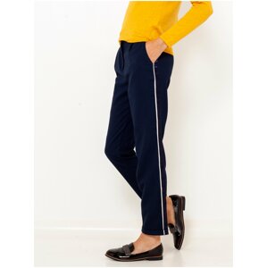 Dark blue shortened trousers with lampas CAMAIEU - Ladies