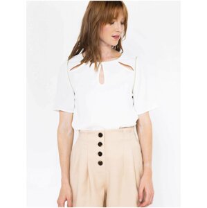 White blouse with openings CAMAIEU - Ladies