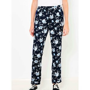 Dark blue floral trousers CAMAIEU - Women