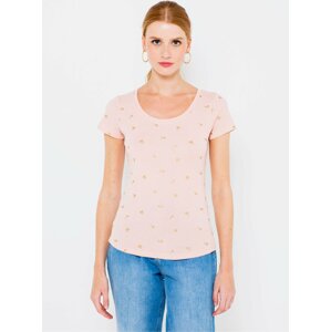 Pink Patterned T-Shirt CAMAIEU - Women