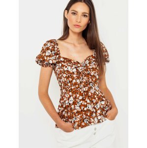 Brown floral blouse CAMAIEU - Ladies