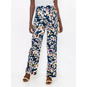 Dark blue floral trousers CAMAIEU - Women