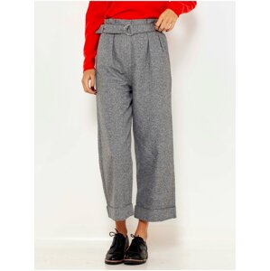Grey wide shortened trousers CAMAIEU - Women