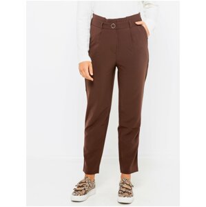 Brown Shortened Trousers CAMAIEU - Women