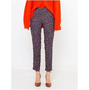 Purple floral shortened trousers CAMAIEU - Women