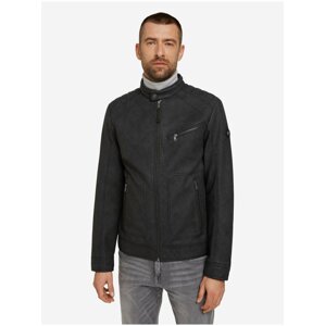 Black Men's Leatherette Jacket Tom Tailor - Men