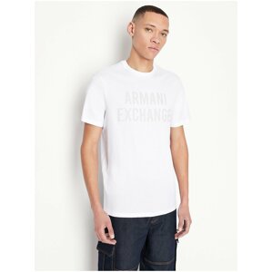 White Mens T-Shirt Armani Exchange - Men