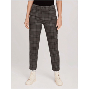 Grey Women's Plaid Shortened Pants Tom Tailor - Women