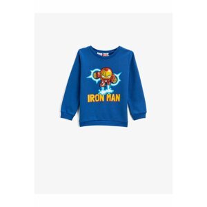 Koton Iron Man Printed Sweatshirt Crew Neck Licensed