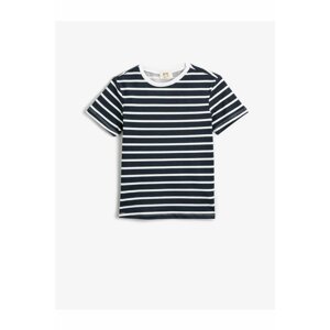 Koton T-Shirt - Dark blue - Fitted