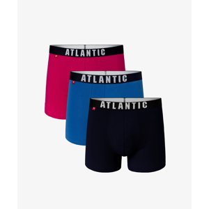 3-PACK Men's boxers ATLANTIC - pink, blue, navy