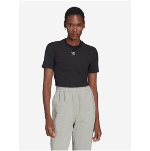 Black Women's Ribbed T-Shirt adidas Originals - Women