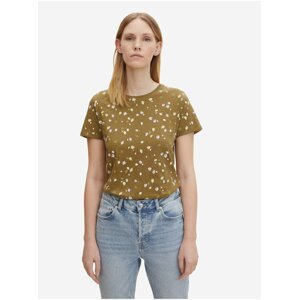 Khaki Women Patterned T-Shirt Tom Tailor - Women