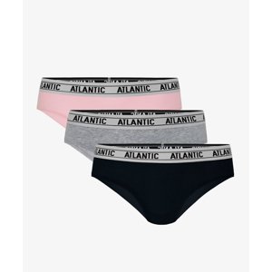 Women's panties Hipster ATLANTIC 3Pack - pink, gray melange, black