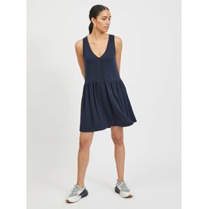 Dark blue dress with buttons VILA Anika - Women