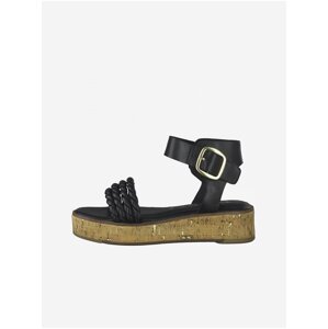 Black Leather Sandals Tamaris - Women