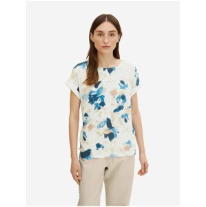 White Women's Patterned Loose T-Shirt Tom Tailor - Women