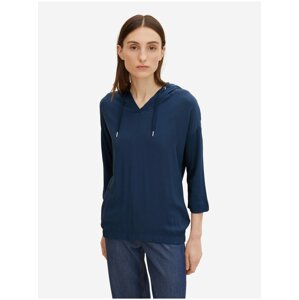 Dark blue Tom Tailor Women's Hooded T-Shirt - Women