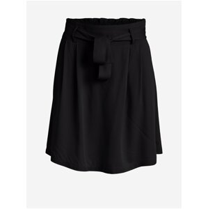 Black short skirt with tie VILA Vero - Women